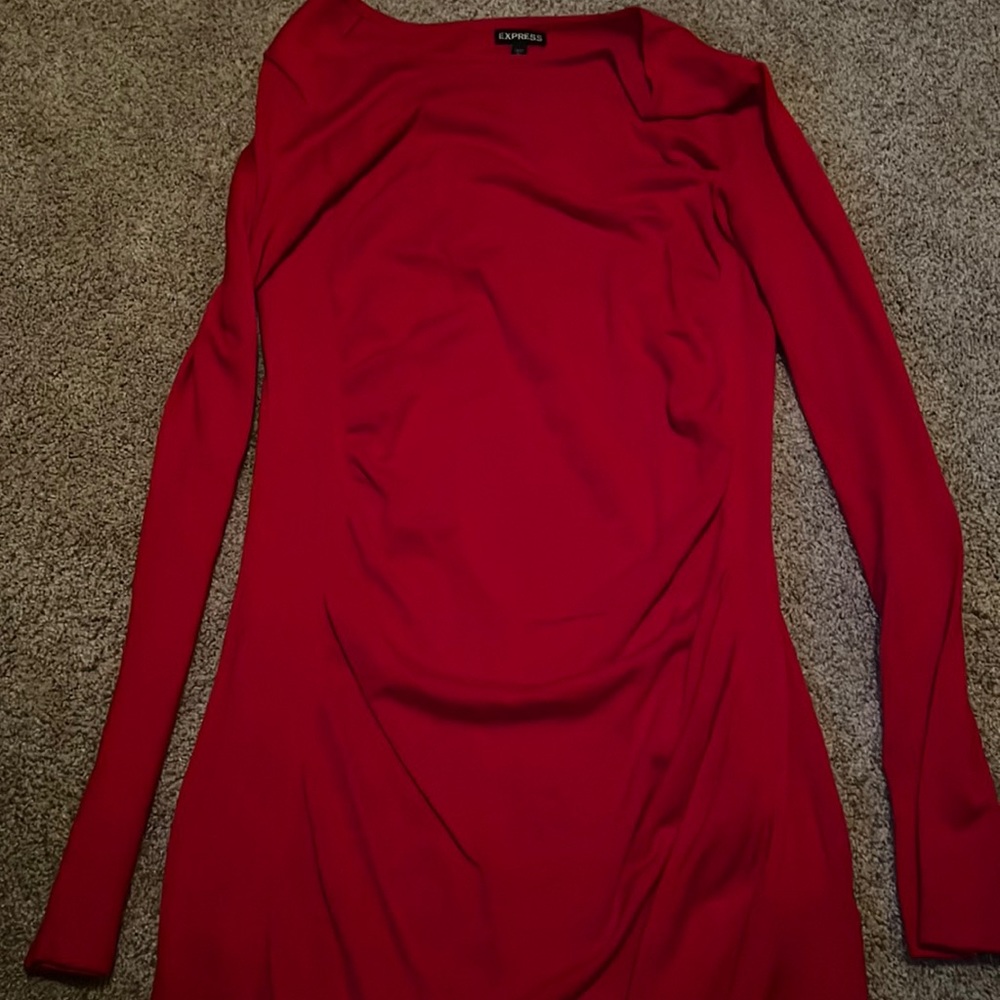 Never worn long sleeve red Express dress size L